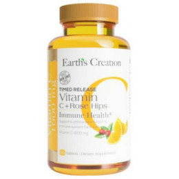 Вітамін С Earth's Creation Vitamin C 1000 mg with rose hips 60 таблеток Earth's Creation
