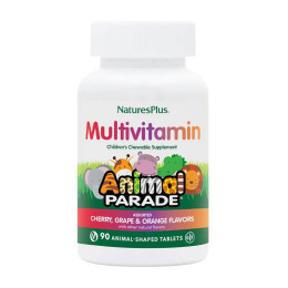 Natures Plus Animal Parade Children's Multi-vitamin (90 animal-shaped tabs, cherry, grape & orange)