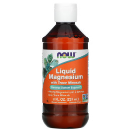 Магний, Magnesium, Now Foods, из концентрата микроэлементов, жидкий, 237 мл