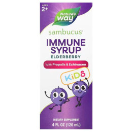 Черная бузина для детей от 2 лет, Sambucus for Kids, Nature's Way, сироп для иммунитета с прополисом и эхинацеей, 120 мл