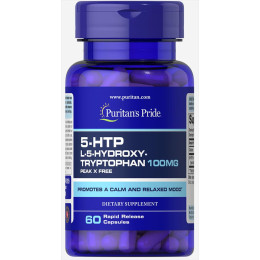 5-гідрокситриптофан, 5-HTP, Puritan's Pride, 100 мг, 60 капсул