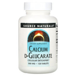 Кальций Д-глюкарат, Calcium D-Glucarate, Source Naturals, 1000 мг, 120 таблеток (500 мг в таблетке)