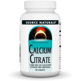 Кальцій цитрат, Calcium Citrate, Source Naturals, 1000 мг, 90 таблеток
