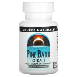 Экстракт сосновой коры, Pine Bark Extract, Source Naturals, 150 мг, 60 таблеток