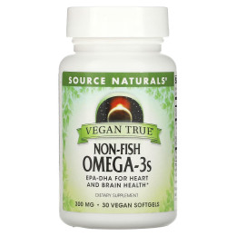 Омега-3 з морських водоростей, Non-Fish Omega-3, Source Naturals, для веганів, 300 мг, 30 капсул