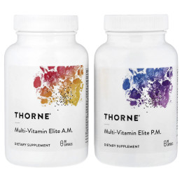 Мультивитамины элит до полудня и после полудня, Multi-Vitamin Elite Details, Thorne, 2 бутылки по 90 капсул