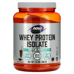 Изолят сывороточного протеина, Whey Protein Isolate, Now Foods, Sports, сливочный шоколад, 816 г