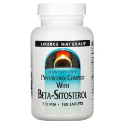 Комплекс фитостеролов с бета ситостеролом, Phytosterol, Source Naturals, 113 мг, 180 таблеток