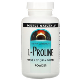 Пролін, L-Proline Powder, Source Naturals, порошок, 113,4 г