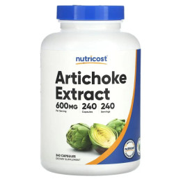 Екстракт артишоку Nutricost (Artichoke Extract) 600 мг 240 капсул