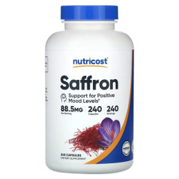 Шафран екстракт Nutricost (Saffron Extract) 88,5 мг 240 капсул