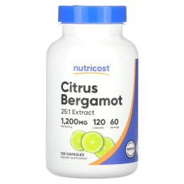 Цитрусовий бергамот для вирівнювання холестерину Nutricost (Citrus Bergamot) 1200 мг 120 капсул