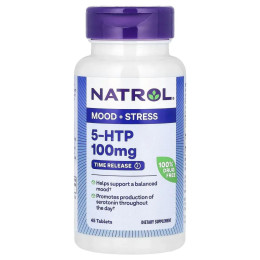 Гідрокситриптофан Natrol (5-HTP Mood&Stress) 100 мг 45 таблеток