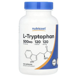 Триптофан Nutricost (L-Tryptophan) 500 мг 120 капсул