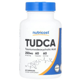 Жовчогінний засіб підтримка печінки Nutricost (TUDCA) 250 мг 60 капсул