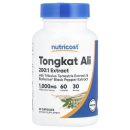 Тонгкат Алі Nutricost (Tongkat Ali Complex) 1000 мг, 60 капсул
