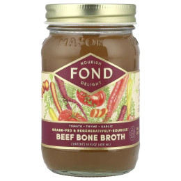 FOND Bone Broth, Beef Bone Broth, Tomato & Thyme, 14 fl oz (400 ml)