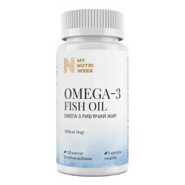 Омега-3 рыбий жир, Omega-3 Fish Oil, My Nutri Week, 120 капсул