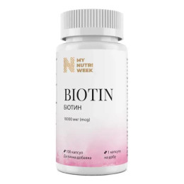 Биотин, Biotin, My Nutri Week, 10000 мкг, 100 капсул