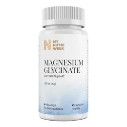 Магний глицинат, Magnesium Glycinate, My Nutri Week, 60 капсул