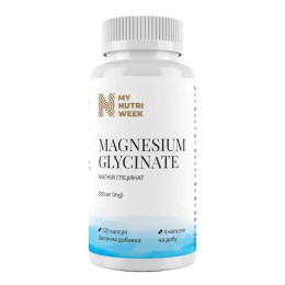 Магний глицинат, Magnesium Glycinate, My Nutri Week, 120 капсул
