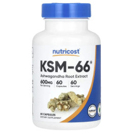 Nutricost, KSM-66, Ashwagandha Root Extract, 600 mg, 60 Capsules
