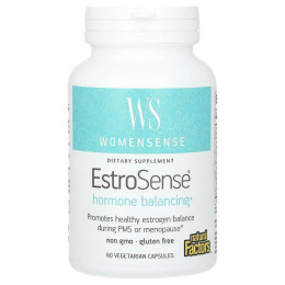 WomenSense, EstroSense, баланс гормонів, Natural Factors, 60 вегетаріанських капсул