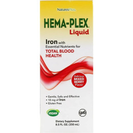 Жидкое средство Hema-Plex, ягодное ассорти, Nature's Plus, 250 мл