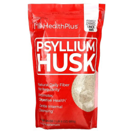 Подорожник лушпиння 100% чистий Health Plus (Psyllium Husk) 680 г