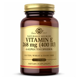 Vitamin E 400 IU d-Alpha Tocopherol - 100 Softgels Solgar
