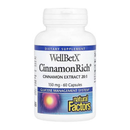 WellBetX CinnamonRich 150mg - 60 caps Natural Factors