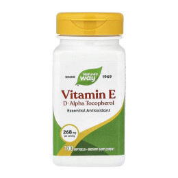 Vitamin E D-Alpha Tocopherol - 100 Softgels Nature's Way