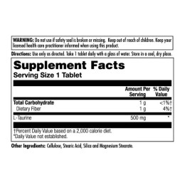 L-Taurine 500mg - 60 tabs KAL