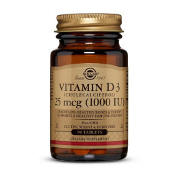 Solgar Vitamin D3 25 mcg (1000 IU) (90 tab)