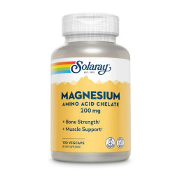 Solaray Magnesium Amino Acid Chelate 200 mg (100 veg caps)