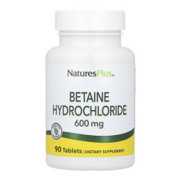 Betaine Hydrochloride 600mg - 90 tabs Nature's Plus