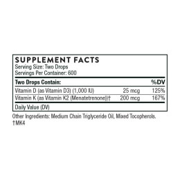 Vitamin D+K2 - 1oz Thorne