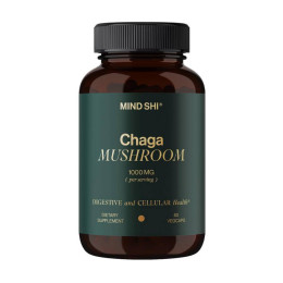 Chaga Mushroom 1000 mg - 60 vegcaps (Пошкоджена банка) Mind Shi