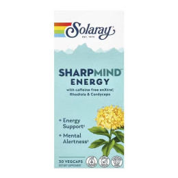 SharpMind Nootropics Energy - 30 vcaps Solaray