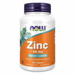 Zinc Gluconate 50 mg - 250 tabs (Пошкоджена банка) Now Foods