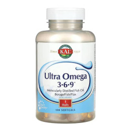 Ultra Omega 3-6-9 1200mg - 100 softgels KAL