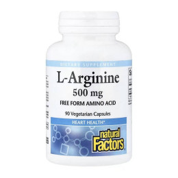 Arginine 500mg - 90 vcaps Natural Factors