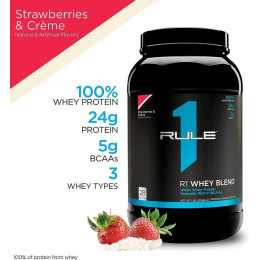 Протеїн Rule 1 R1 Whey Blend 905g (Strawberries and cream)