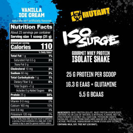 Протеїн Mutant Iso Surge 727 г, Vanilla Ice Cream Mutant