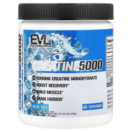 Креатин моногідрат EVLution Nutrition Creatine 5000 292 г, Blue Raz Evlution Nutrition