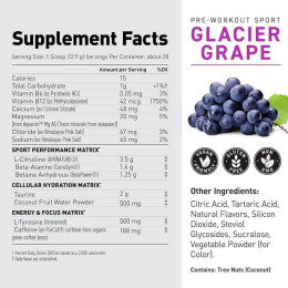 Передтренувальний комплекс Kaged Muscle Pre-Workout Sport 270 г, Glacier Grape Kaged Muscle