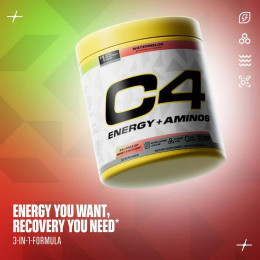 Передтренувальний стимулятор з амінокислотами Cellucor C4 Energy + Aminos 246 g (Grape) Cellucor