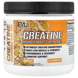 Креатин моногідрат Evlution Nutrition Creatine Monohydrate Chew Tabs 90 Tablets (Orange) Evlution Nutrition