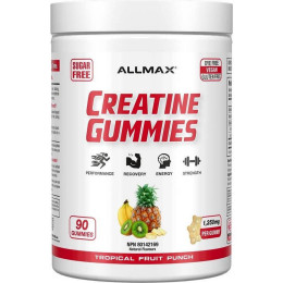 Креатин моногідрат AllMax Creatine Gummies 1250 мг 90 жувальних таблеток, Tropical Fruit Punch AllMax Nutrition