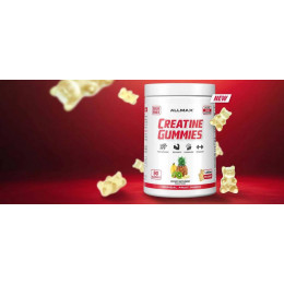 Креатин моногідрат AllMax Creatine Gummies 1250 мг 90 жувальних таблеток, Tropical Fruit Punch AllMax Nutrition